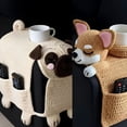 thumbnail image 6 of XIBUFE Crochet Dog Sofa Arm Organizer, Handmade Knit Armrest Caddy with Cup Holder for Remotes, Phone, Treats - Pet Themed Couch Storage, 6 of 7
