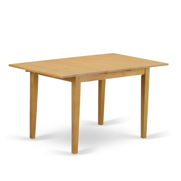 East West Furniture NFT-OAK-T Butterfly Leaf Norfolk Table - Oak Table Top Surface and Oak Finish Amazing 4 Legs Hardwood Structure Wood Kitchen Table