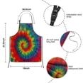 thumbnail image 3 of Colorful Tie Dye Pattern Kids Aprons for Girls and Boys,Adjustable Neck Strap Toddler Aprons for Kids Cooking Baking, 3 of 6