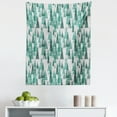 thumbnail image 1 of Geometric Forest Tapestry, Simplistic Winter Forest Xmas Season Grunge Effect Backdrop, Fabric Wall Hanging Decor for Bedroom Living Room Dorm, 5 Sizes, Reseda Green Pale Grey, by Ambesonne, 1 of 1