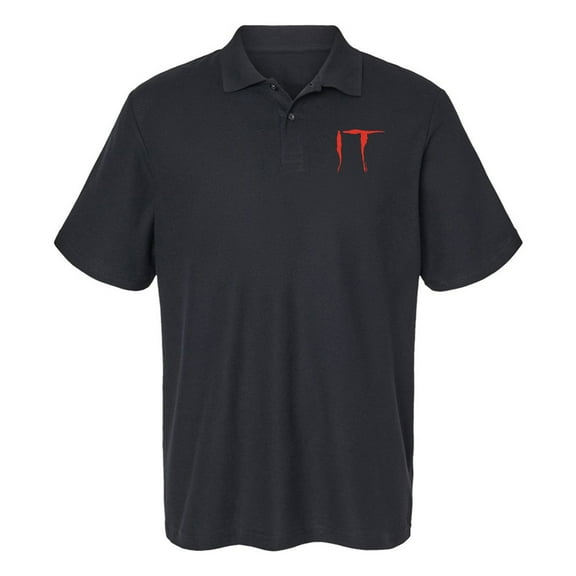 It Logo Cotton Polo Shirt, Black, Small