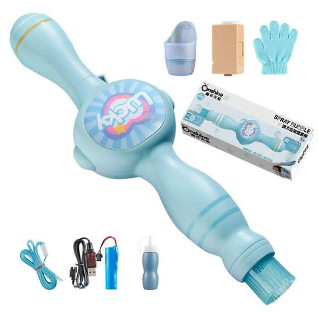 Machine à Bulles pour Enfants de 4 à 8 Ans, Machine à Bulles de Fumée et Baguette Magique Élastique, Baguette Magique à Bulles de Fumée Infini pour Fête, Machine à Bulles Automatique Cadeaux Rechargeables pour Enfants