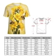 thumbnail image 2 of Bee And Flowers T-Shirt O Neck Retro Print Big Size T-Shirts Short Sleeve Tees Womens Pretty Design, 2 of 5