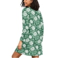 thumbnail image 2 of joogoo Peony Flower Women's Long Sleeve Nightgown Sleepwear XXL, 2 of 8
