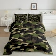 thumbnail image 2 of Erosebridal Retro Camo Flag Comforter Sets Full Size, Olive Drab Comforters & Duvets, Camouflage Reversible Duvet Insert, Microfiber Bedroom Decoration, 3-Piece, 2 of 8