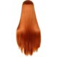 thumbnail image 2 of 32 inch 80 cm long pink cosplay wig for women straight synthetic hair full wig middle part - orange, 2 of 3