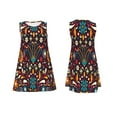 thumbnail image 7 of Fotbe Colorful Mexican2 Pattern Women’s Summer Tank Midi Dress – Sleeveless A-Line Dress, Floral T-Shirt Dress, Casual Flowing Beach Sundress, 7 of 7