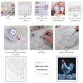 thumbnail image 3 of Paint by Numbers Kit for Adults, Blue White Rooster Ice Crystals Paint by Numbers, Easy Paint by Numbers Kit for Adults Beginner, DIY Adult Paint by Number Kits on Canvas, 12x16in Home Decor, 3 of 7