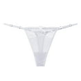 thumbnail image 2 of Outfmvch Thongs for Women Womens Underwear Seamless Thongs for Women T Back Thong Lace Thin Crotch Women Cotton Thongs for Women(clearance) White L, 2 of 4