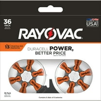 Rayovac Size 13 Hearing Aid Batteries (36 Pack), Size 13 Batteries