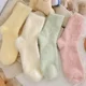 thumbnail image 5 of Calcetines de visón de felpa de Color caramelo para mujer, medias de tubo medio de lana suaves y súper elásticos de alta calidad, gruesas y cálidas pa, 5 of 5