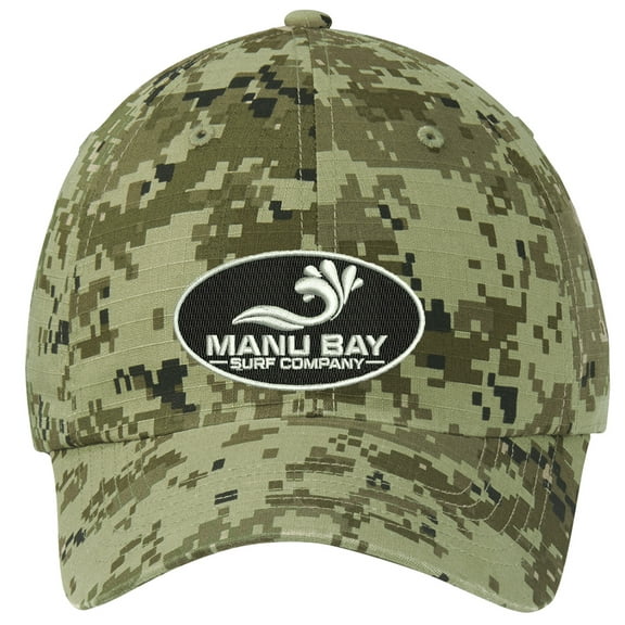 Manu Bay LOGO Patch Digital Camo Hat, Green Camo