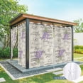 thumbnail image 6 of Outdoor Curtains for Patio Waterproof, Purple Lavenders Eater Outdoor Privacy Panels Grommet, Vintage Floral Retro Art Blackout Outside Curtains for Porch/Cabana/Pergola/Gazebo 54"x95", 2 Panels, 6 of 8