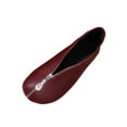 thumbnail image 2 of Women's Front Zipper Flats, Soft Leather Low Heel Casual Shoes with Round Toe, Versatile Solid Color Vintage Dress Shoes for Work and Weekend, 2 of 9
