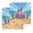 Pink, Blue, Yellow, variant on 4th of July Flamingo Kitchen Dish Towels for Drying Dishes Set of 2, Coastal Beach Waves Mountains Sky Blue Waffle Weave Microfiber Hand Tea Bathroom Towels Quick Dry & Absorbent Towel 12x12