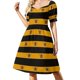 thumbnail image 1 of Vestido de manga corta con estampado de abejorro para mujer, vestido de verano con falda para mujer, 1 of 8