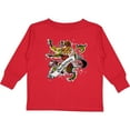 thumbnail image 3 of Inktastic Buchanan Tartan Lion Boys or Girls Long Sleeve Toddler T-Shirt, 3 of 5