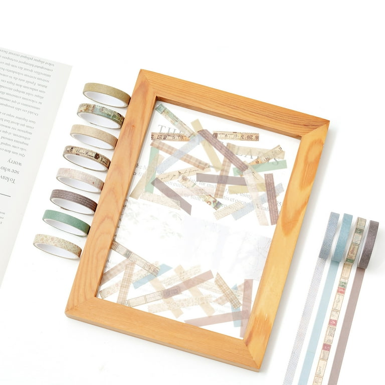 Lot De 20 Rouleaux De Washi Tape Vintage - Motifs Rétro Pour Déco & Créations