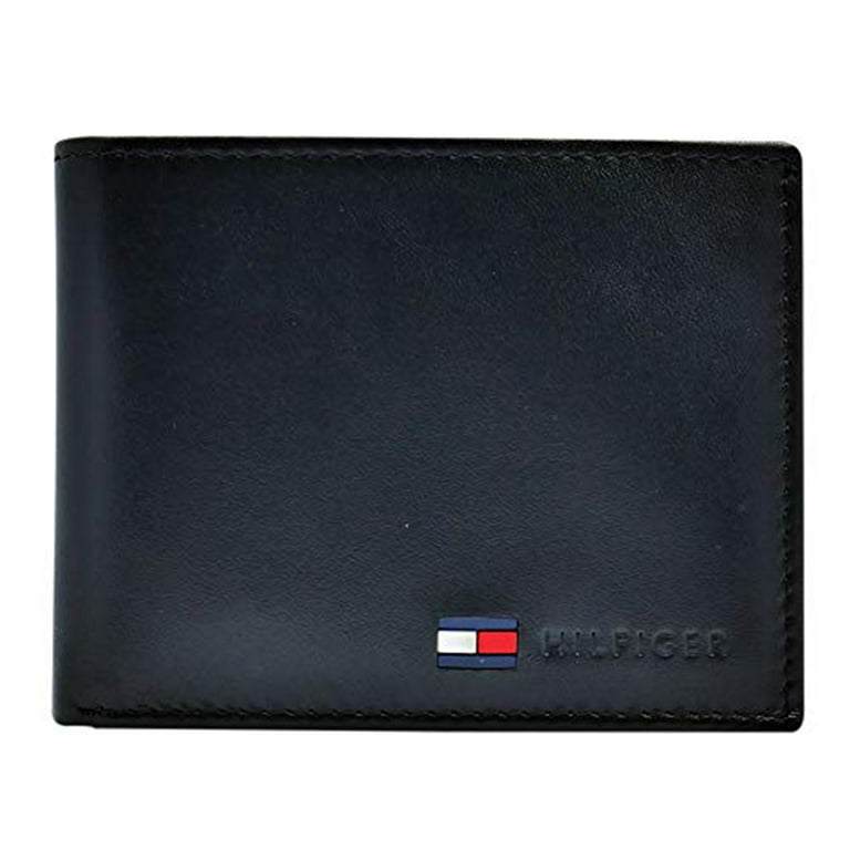 Tommy Hilfiger Mens 31TL22X060 Genuine Credit Card Passcase Wallet Black - Walmart.com