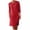 Red#1, variant on Xuniizn Long Sleeve Dress for Women, Plus Size Solid Color Knee Length Button Crew Neck Dress with Pockets, Soft Comfortable Casual Dress