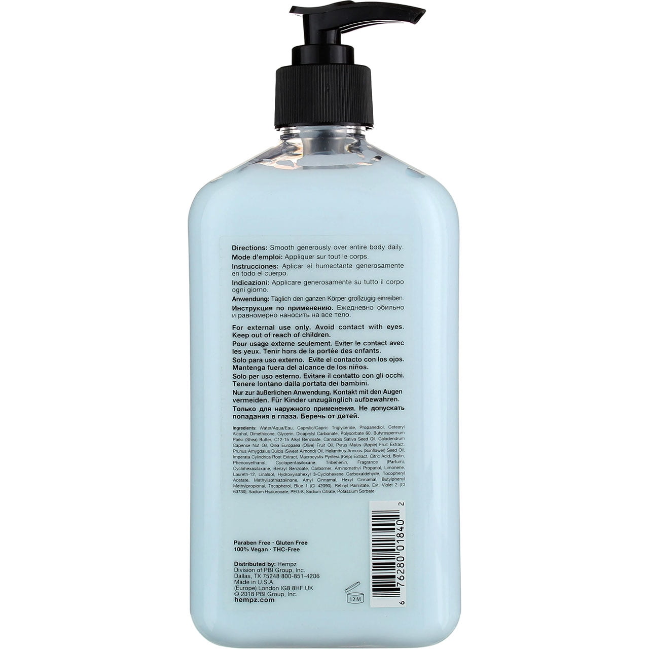Hempz Herbal Body Moisturizer, Triple Moisture, 17 fl oz (2 pack) (Bundle)