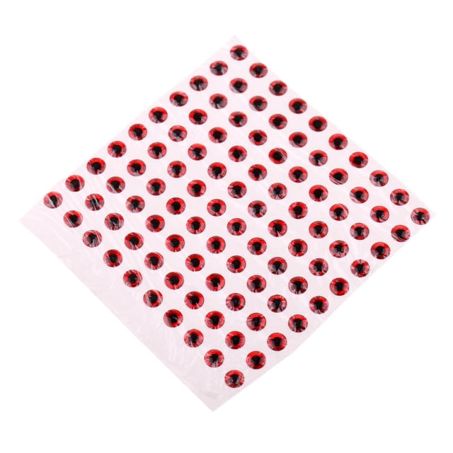 100 Uds Ojo de Señuelo , Ojoe Señuelo Holográficos 3D, Fabricación de Bricoje , Materiales para Atar Moscas, Manualidade rojo Macarena Ojos del señuelo de la pesca