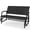 Black, variant on Outdoor Glider Bench, High Backrest Patio Loveseat with Breathable Mesh Fabric, Heavy-Duty Metal Frame Rocking Swing Chair for Backyard & Porch, Black