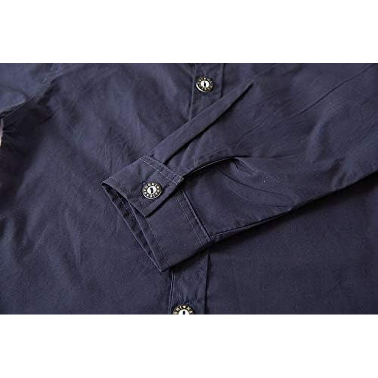 toddler navy blue button up shirt