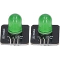 thumbnail image 3 of HUGFEGWE 10Pcs 10mm 3. 3V-5V LED Module Light Board Chip Bulb for Home DecorationPerfect for Creating Ambient Lighting LED Segment Displays (MRB050B Green) U2537-7177, 3 of 9