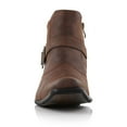 thumbnail image 3 of Ferro Aldo Alejandro MFA606326 Mens Memory Foam Casual High Western Buckle Strap Ankle Dress Boots, in Maple Brown, Men's Size 10.5, 3 of 8