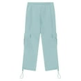 thumbnail image 5 of ZACPNCV Boys Cargo Pants Casual Loose Fit Parachute Pant Harem Joggers Trousers with Pockets Light Blue 7-8 Years, 5 of 8
