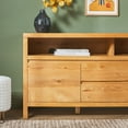 thumbnail image 5 of Walker Edison Modern Farmhouse Rustic Solid Oak Wood 65" Sideboard with Storage - White Oak, 5 of 14