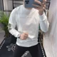 thumbnail image 5 of Sudaderas para hombre Jersey Ropa de hombre Sudadera negra sin capucha Top bordado Empalmado Invierno Lujo Ropa de calle Overfit Una pieza, 5 of 5