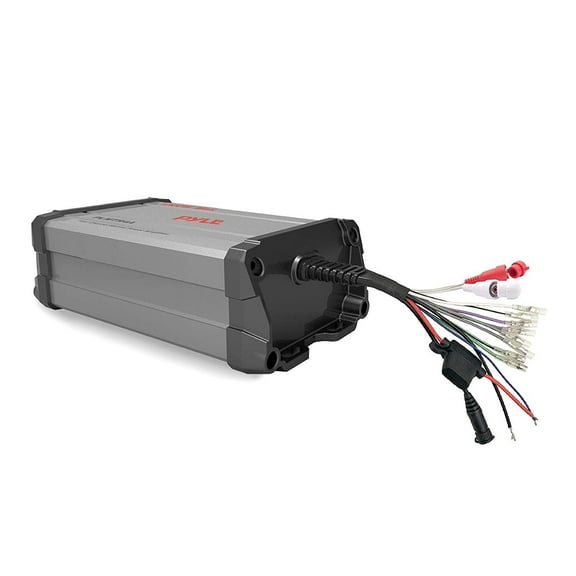 Pyle PLMTR4A Waterproof 1500W 4 Channel Marine Power Audio Amp for Boats