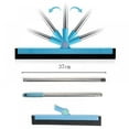 thumbnail image 3 of Floor Squeegee With Telescopic Pole, 180° Rotatable Silicone Blade, Multifunctional Cleaner For Floor Glass Bathroom Kitchen Living Room Courtyard, 3 of 5