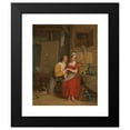 thumbnail image 2 of Gustaf Wappers 12x14 Black Modern Framed Museum Art Print Titled - Anthony Van Dyck Wooing His Model (1827), 2 of 5