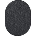 thumbnail image 2 of Furnish My Place Geometrical Pattern Indoor/Outdoor Refine Dark Gray Rug, Abstract Area Rug, Doorway Mat, Contemporary Rug for Living Room, Entryway, Made in USA, 1.5' x 2.25' Oval - Set of 20, 2 of 5