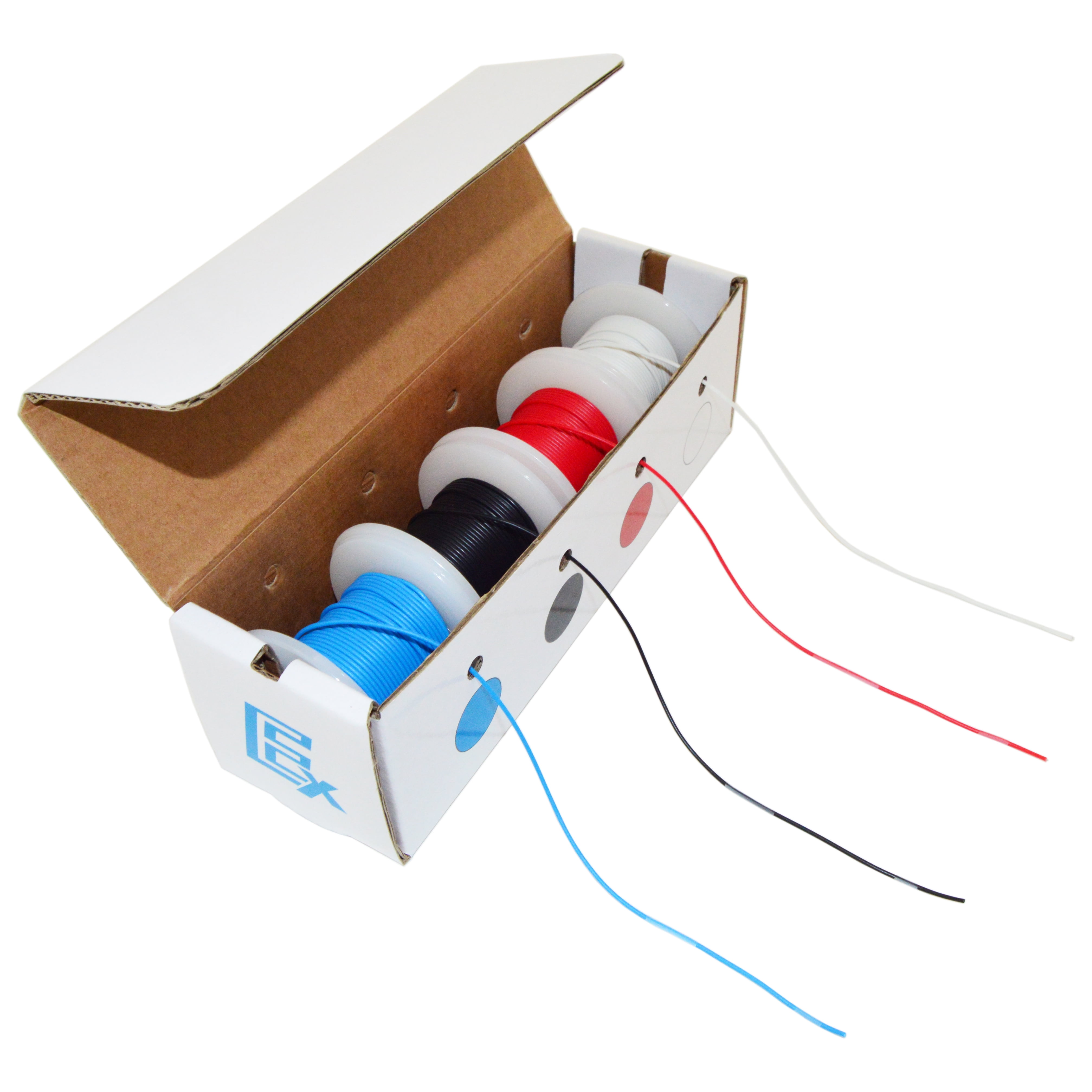 30 Gauge Stranded Hook Up Wire Kit - Four 25 Foot Spools with Dispenser ...