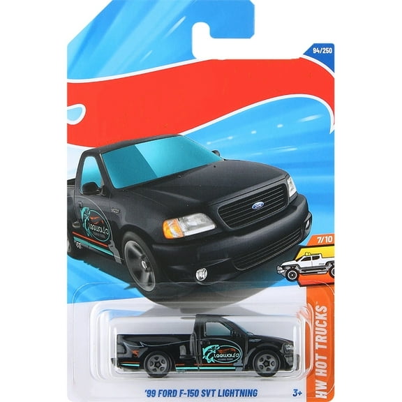 HW 2025 99 Ford F-150 SVT Lightning (Black) HW Hot Trucks