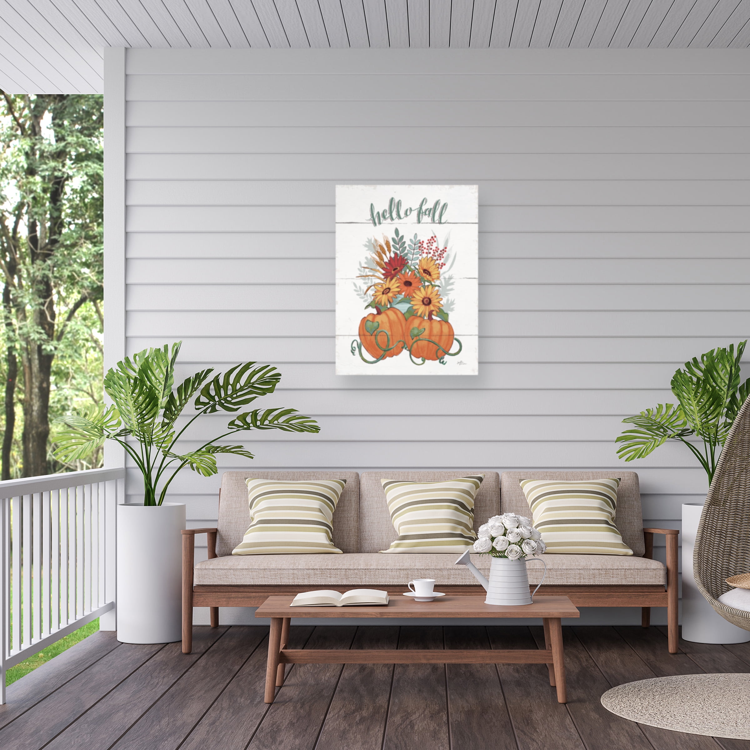 Janelle Penner 'Fall Fun II' Outdoor Canvas 24x24