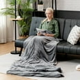 thumbnail image 2 of Costway 62" x 84" Flannel Heated Blanket Electric Throw w/10 Heating Levels, 2 of 7