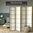 thumbnail image 2 of Red Lantern 6 ft. Tall Double Cross Shoji Screen - Gold - 6 Panels, 2 of 7