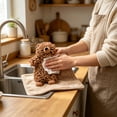 thumbnail image 4 of Bear Chenilles Hand Towel Cute Cartoons Bear Fuzzy Fuzzy Ball Hand Towel Absorbent Decorative Fuzzy Ball Hanging Towel For Bathrooms And Kitchens, 4 of 6