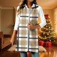 thumbnail image 5 of Pincandy Plaid Overall Dress for Women Round Neck A Line Skirtall Jumper Mini Dress Pinafore with Pockets, 5 of 6