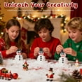 thumbnail image 5 of Christmas Snowman DIY Craft Kit with Mini Carrot Noses Buttons Magician Hats Trigeminal Hand Accessories for Christmas Party Supplies 200PCS Set 1, 5 of 6