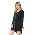 thumbnail image 5 of Women's long sleeve nightgown, knitted nightgown, sleep dress with soft buttons Gseagtia, 5 of 5