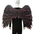 thumbnail image 1 of Grandes alas de ángel perfecl para adultos accesorios de disfraces tela no tejida M negro rojo, 1 of 8
