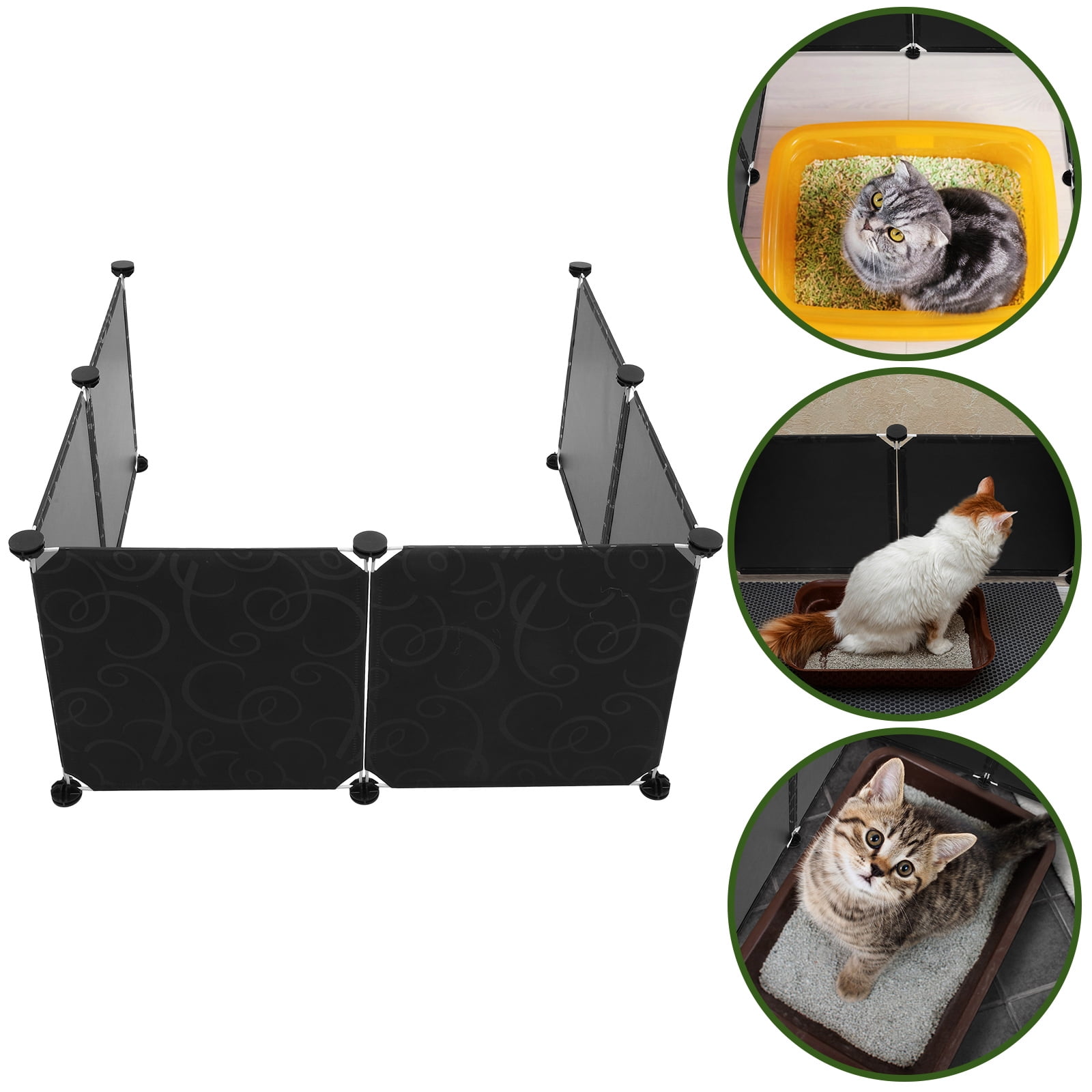 Cat Litter Box Enclosure Splash Guard Extra Large 27×20 in with Cat Litter  Mat E