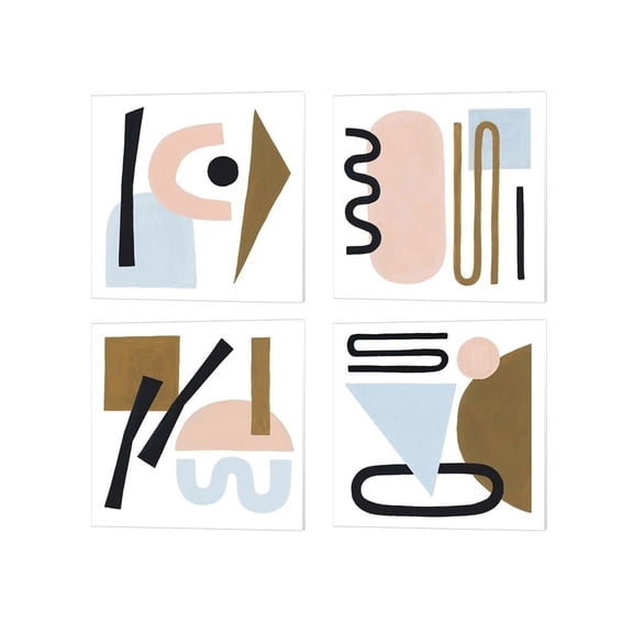 Metaverse Grace Popp 'Informal Formation' Canvas Art (Set of 4)