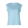 thumbnail image 6 of Women Summer Top Basic Tee Shirts Casual Tank Loose Fit Cap Sleeve Tops Short Sleeve Tops for Women Women Shirt Small Womens Athletic Wear Womens T Shirt Workout Shirts Loose Shirt Women Turtle, 6 of 6